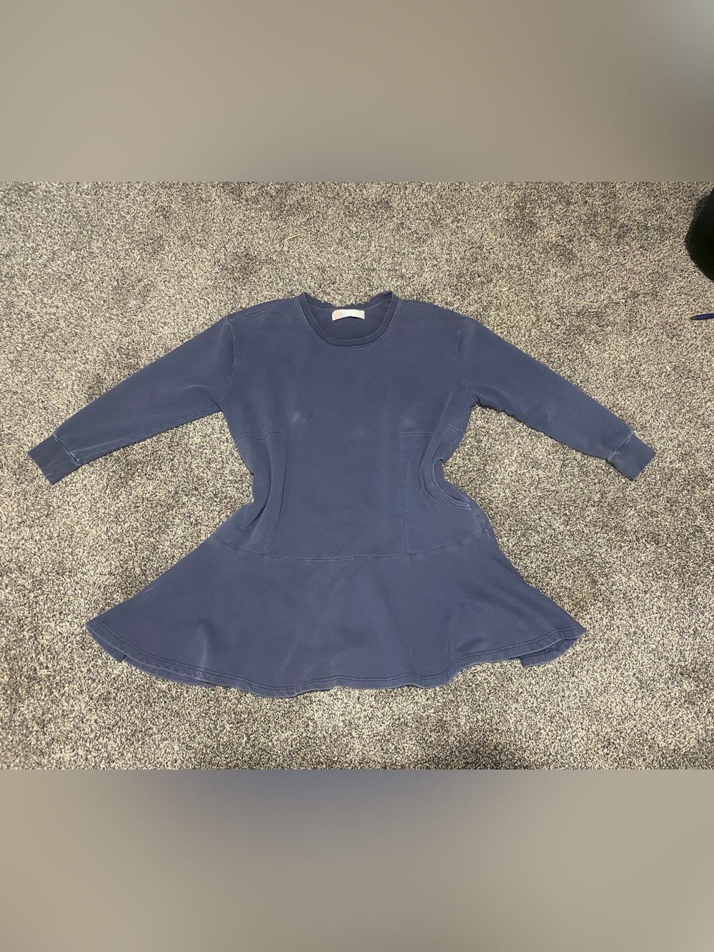 Free People Beach Navy Blue Tunic Sweatshirt mini Dress